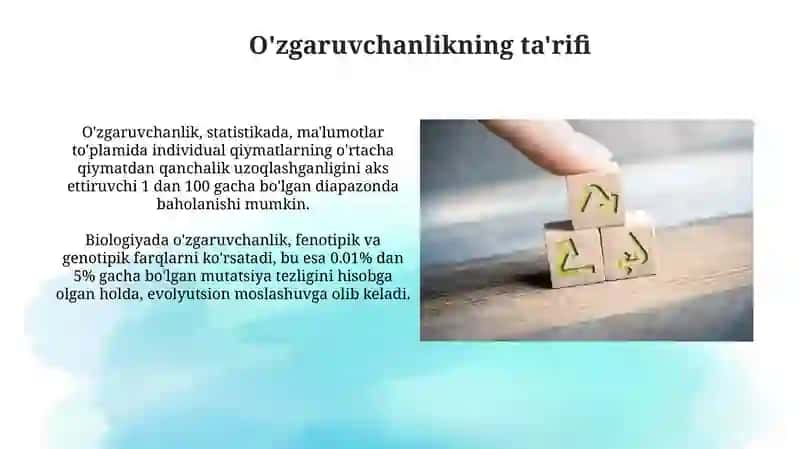 O'zgaruvchanlik 3