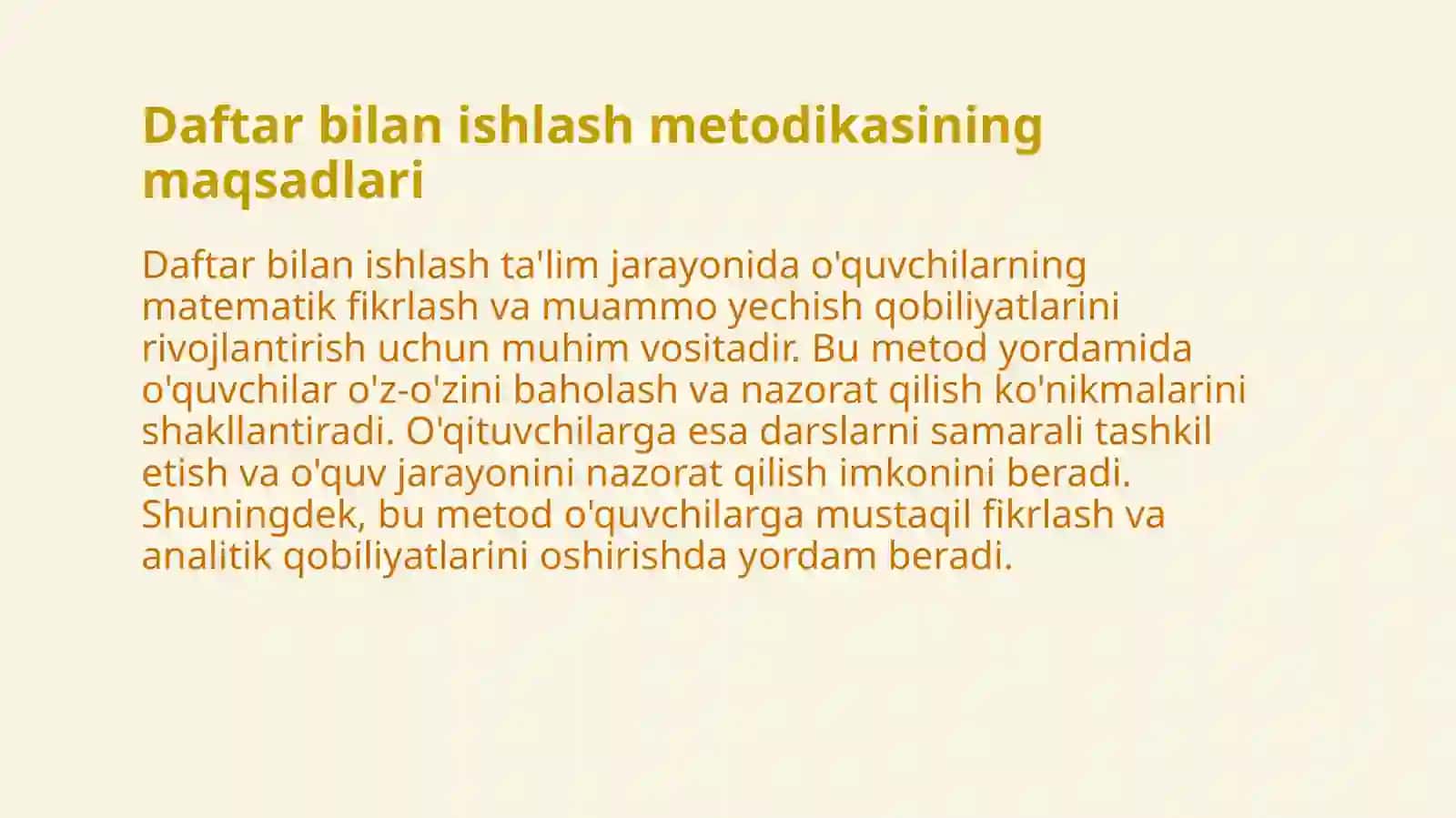 Boshlangich sinflarda matematika kursining mazmuni va tuzilishi 3