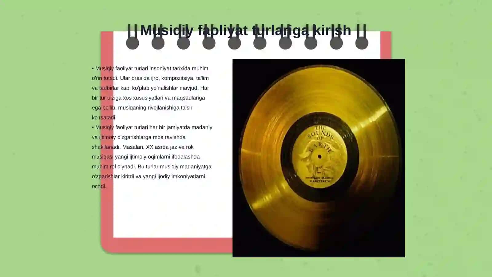 Musiqiy faoliyat turlari 3