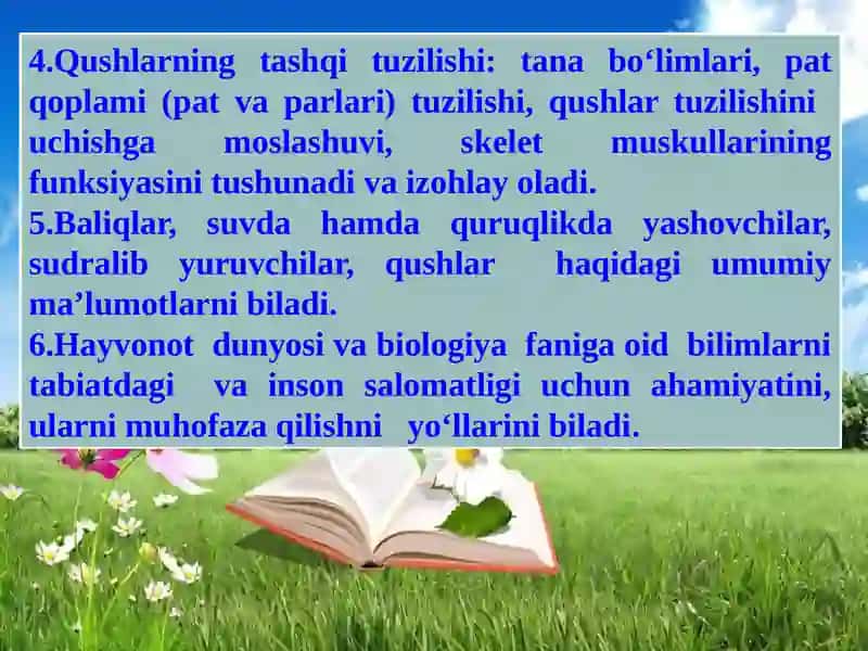 7 –sinf Zoologiya 3