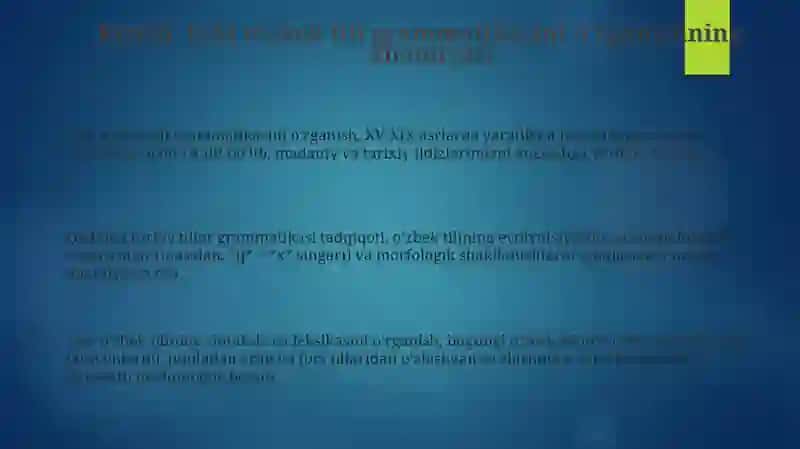 Eski o'zbek tilining grammatik qurilishi 3
