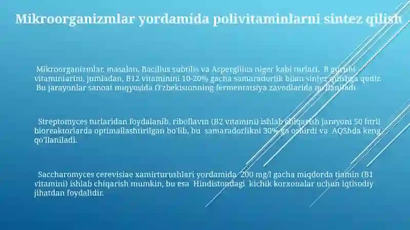 Polivitaminlar biotexnologiyasi 3