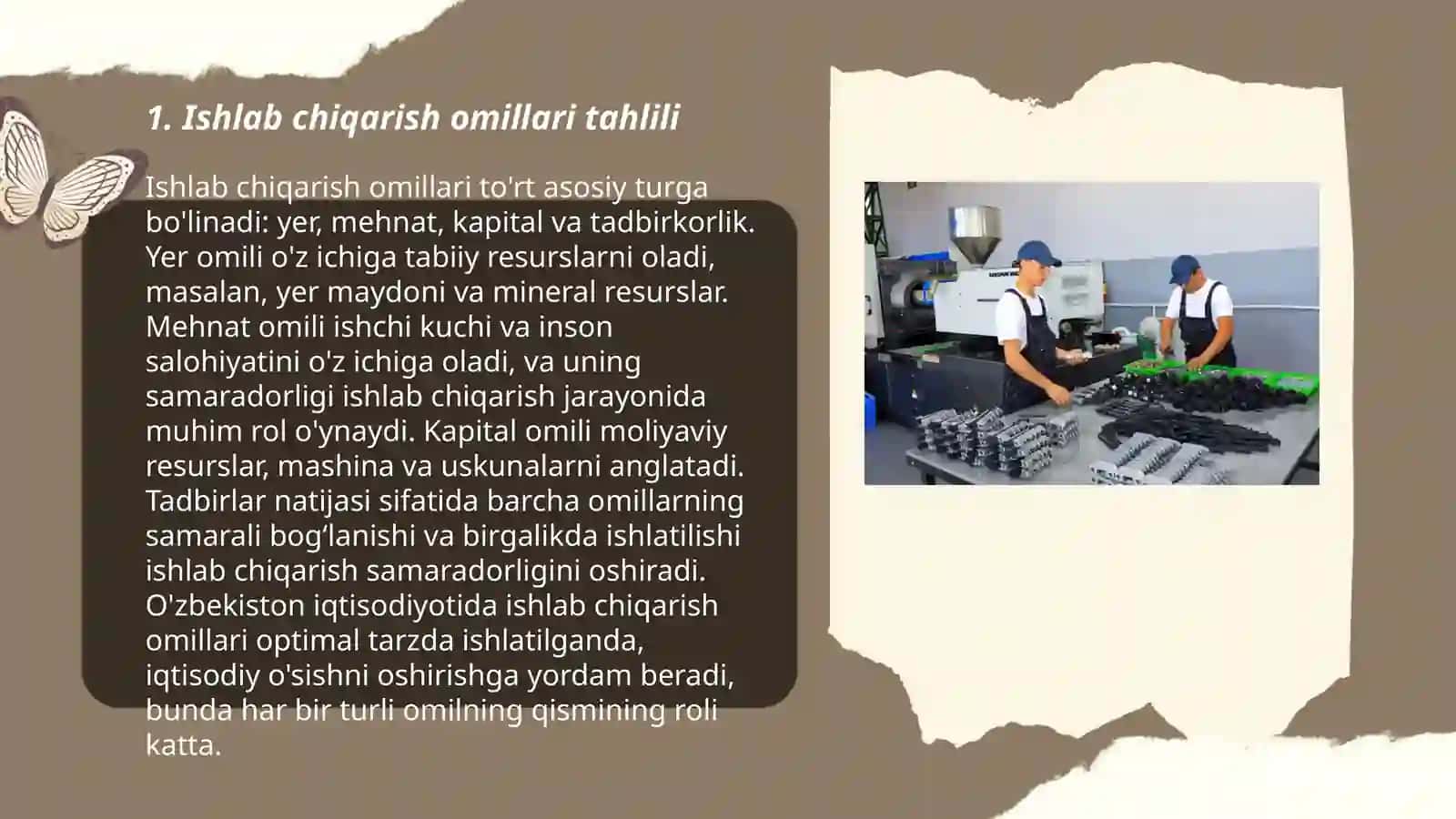 Ishlab chiqarish omillari tahlili 3