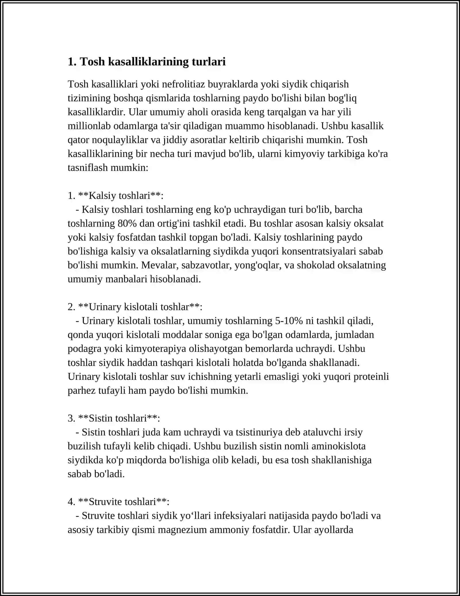 OʼT TOSH KASALLIKLARI 3