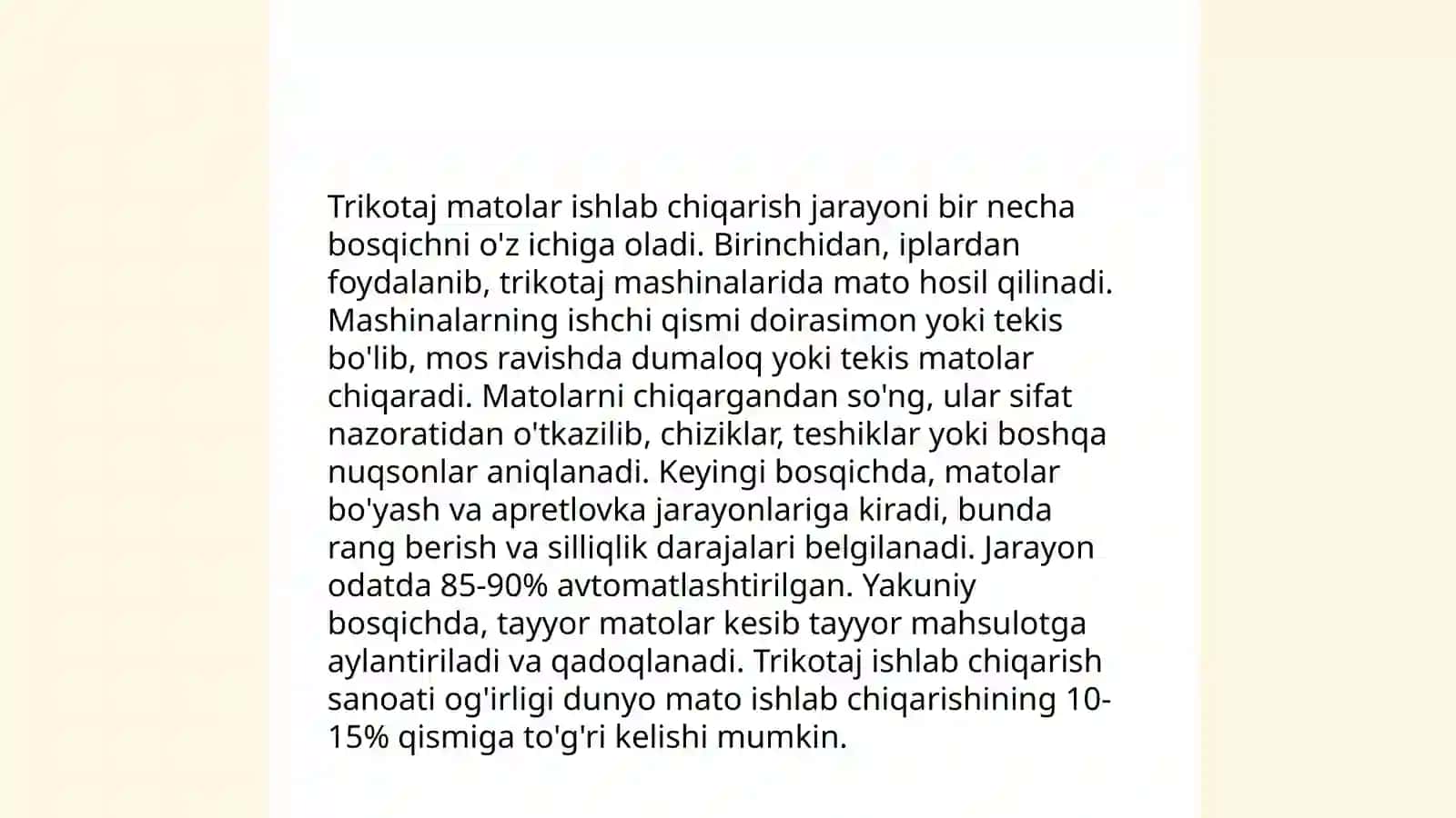 Trikotaj matolarni tuzilishi 3