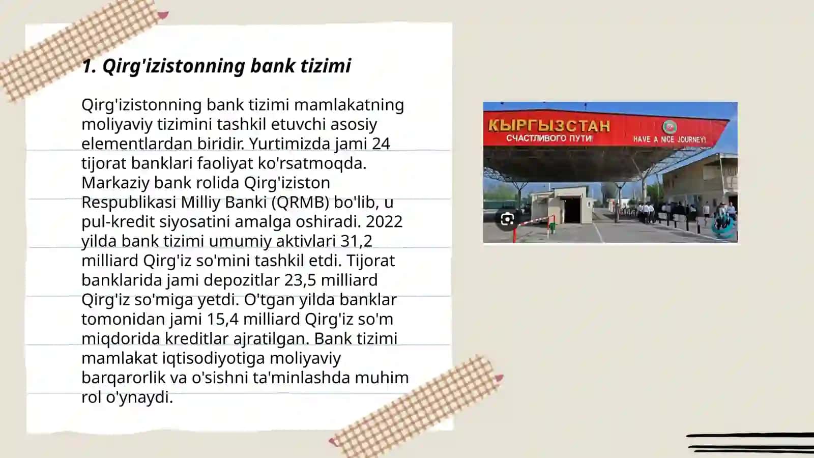 Qirg'izistonning bank tizimi 3