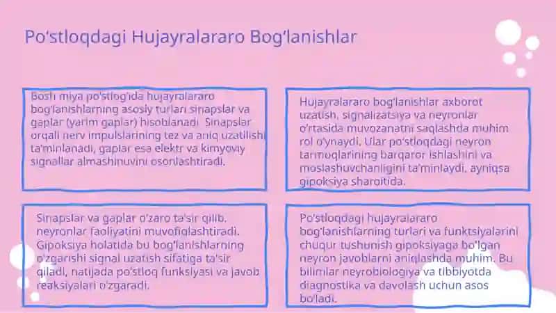Poʻstloqdagi Hujayralararo Bogʻlanishlar 3