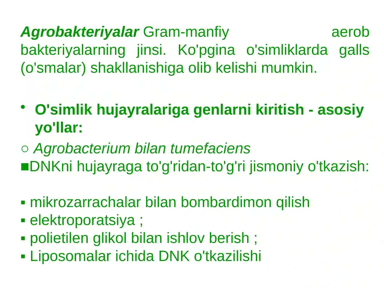 O'simliklar genetik muhandisligi 3
