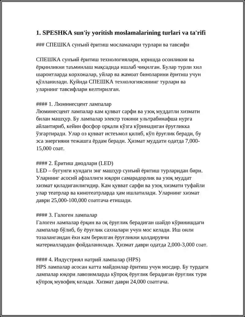 SPESHKA SUNIY YORITISH MOSLAMALARI 3