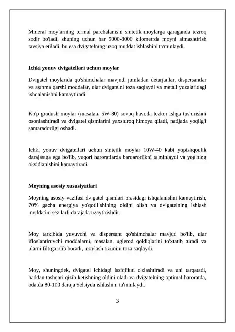 Sintetik moylar 3