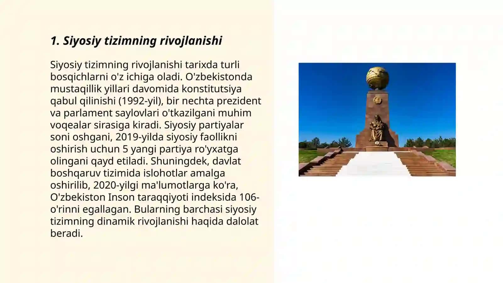 Siyosiy tizimning rivojlanishi 3