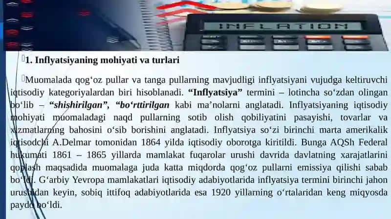 JAMG‘ARMALAR, INFLYATSIYA VA DEPOZIT SHARTLARI 3