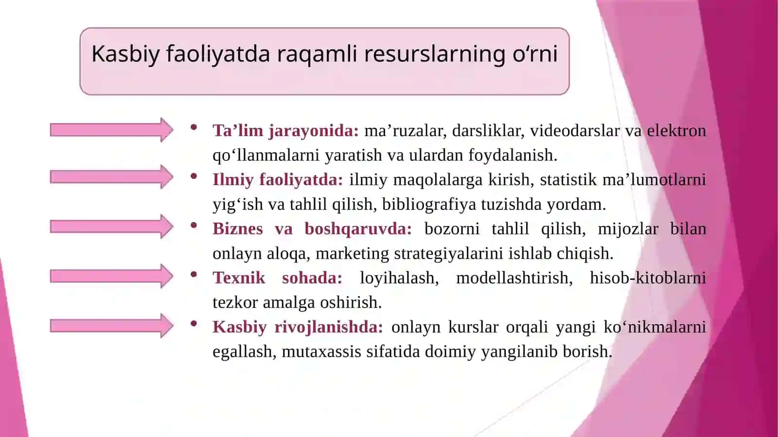 Kasbiy faoliyatda raqamli resurslardan samarali foydalanish 3