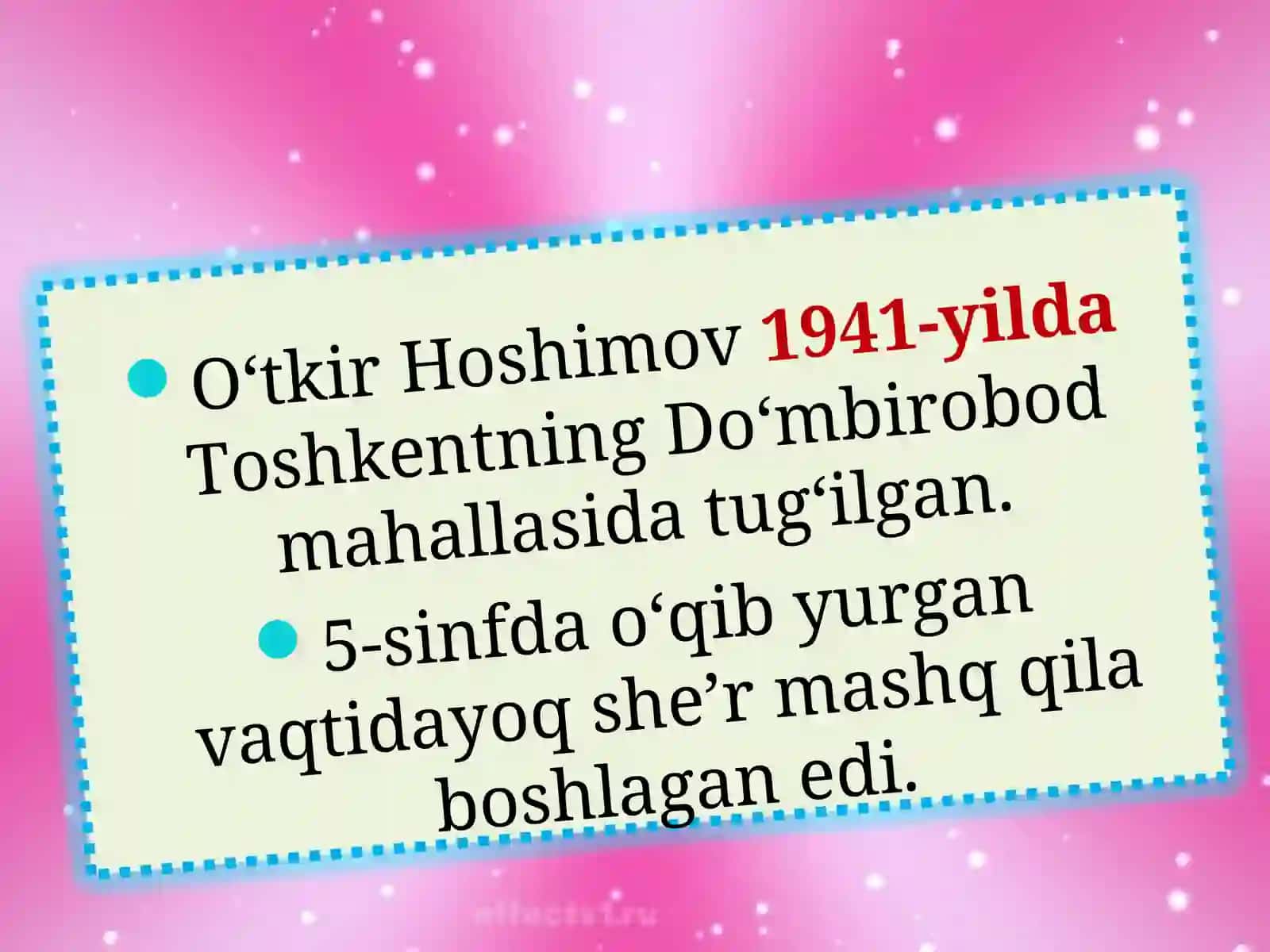 O‘tkir Hoshimov Hayoti 3