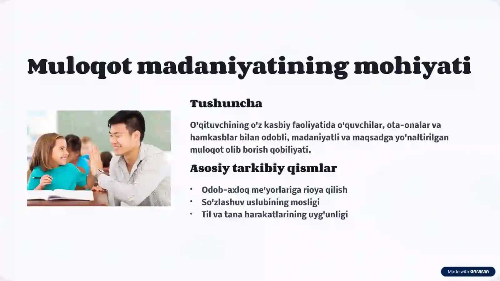 O'qituvchi faoliyatida muloqot madaniyati va psixologiyasi 3