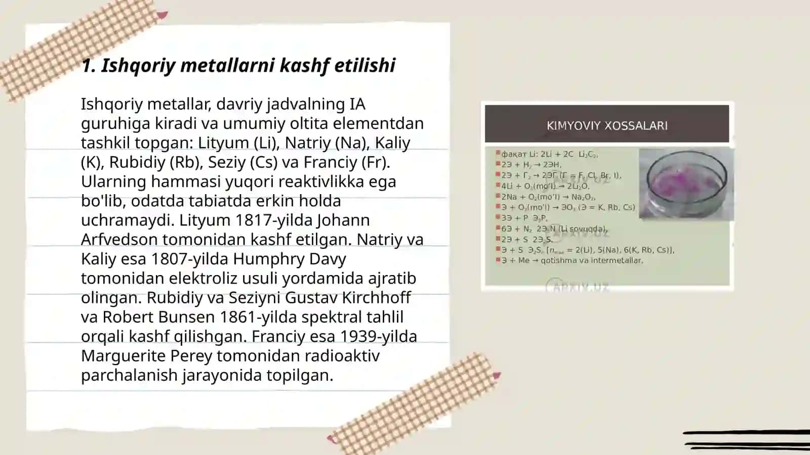 Ishqoriy metallar 3