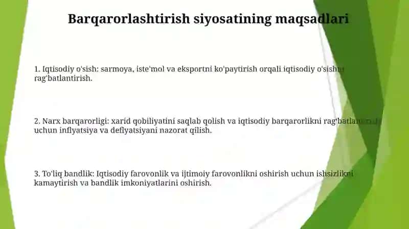 Davlatning Barqarorlashtirish Siyosati 3