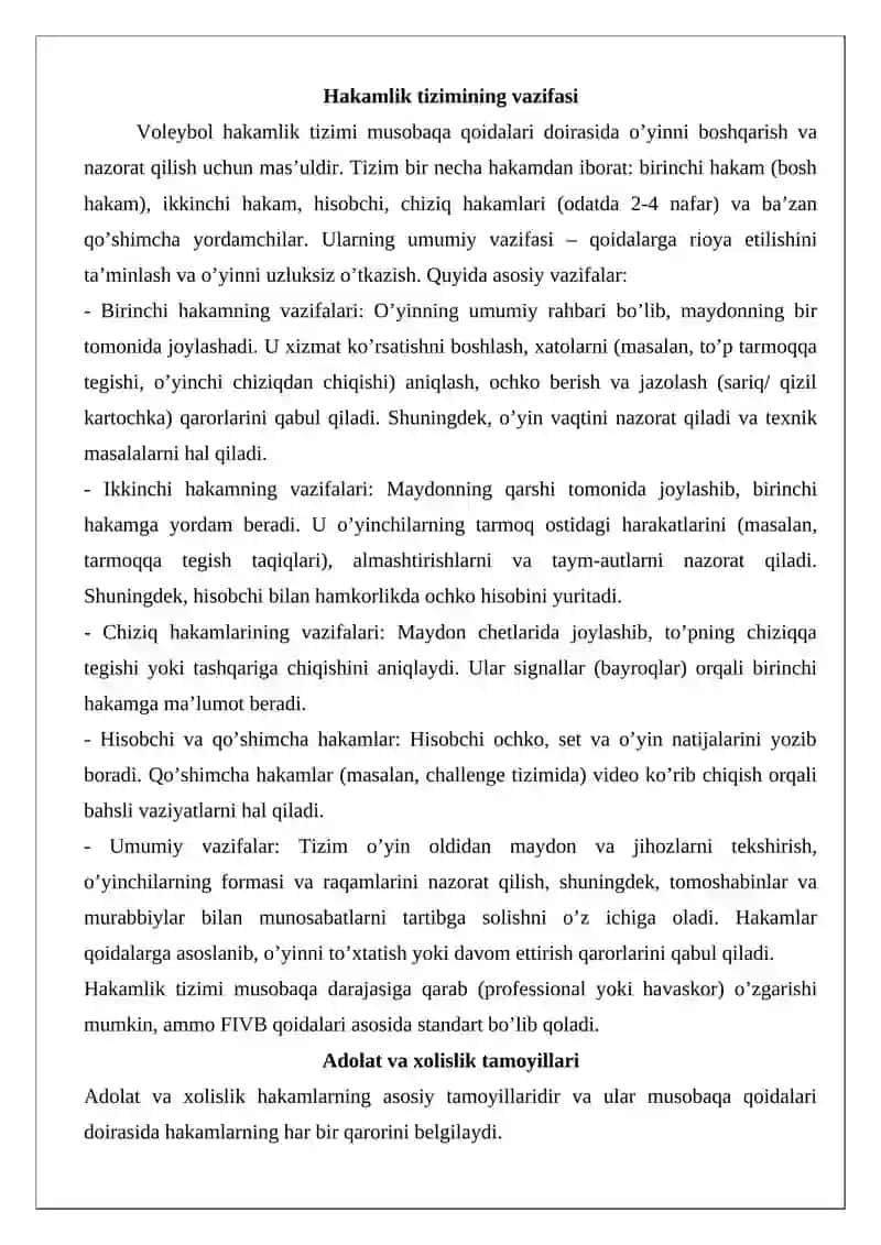 Voleybol hakamlarining funksiyalari 3