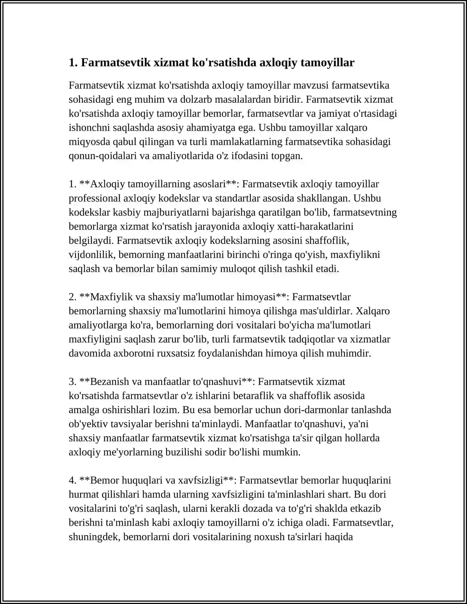 FARMASEVT MUTAXASISSLARNI ETIKASI 3