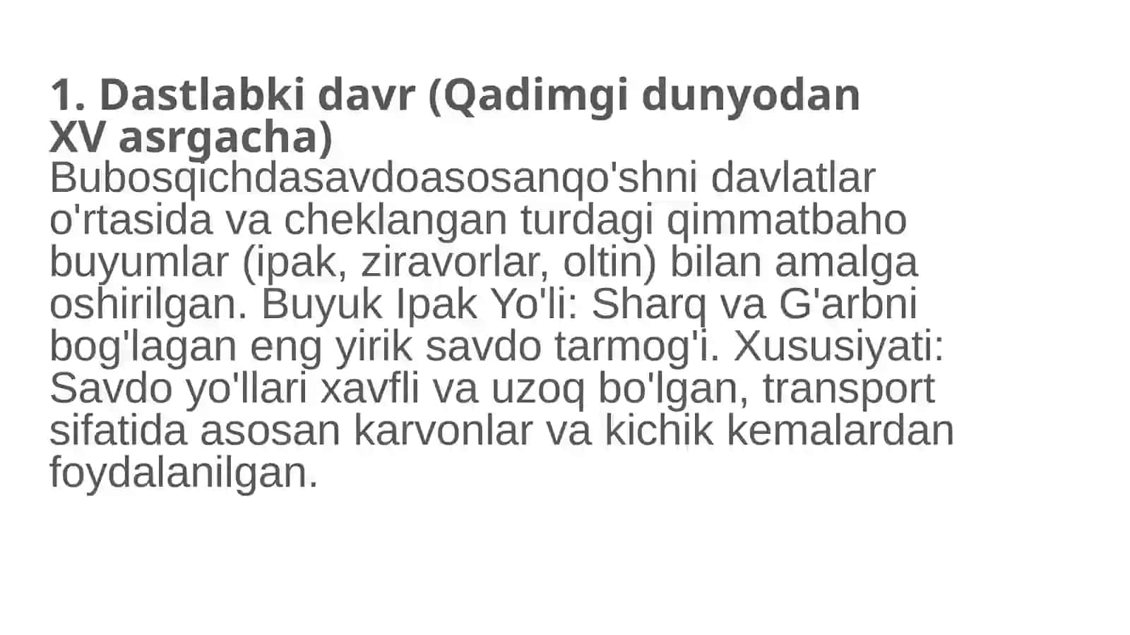 Xalqaro savdo va uning rivojlanish bosqichlari 3