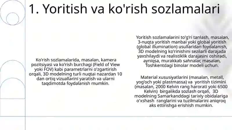 3D Modellashtirish haqida tushuncha 3