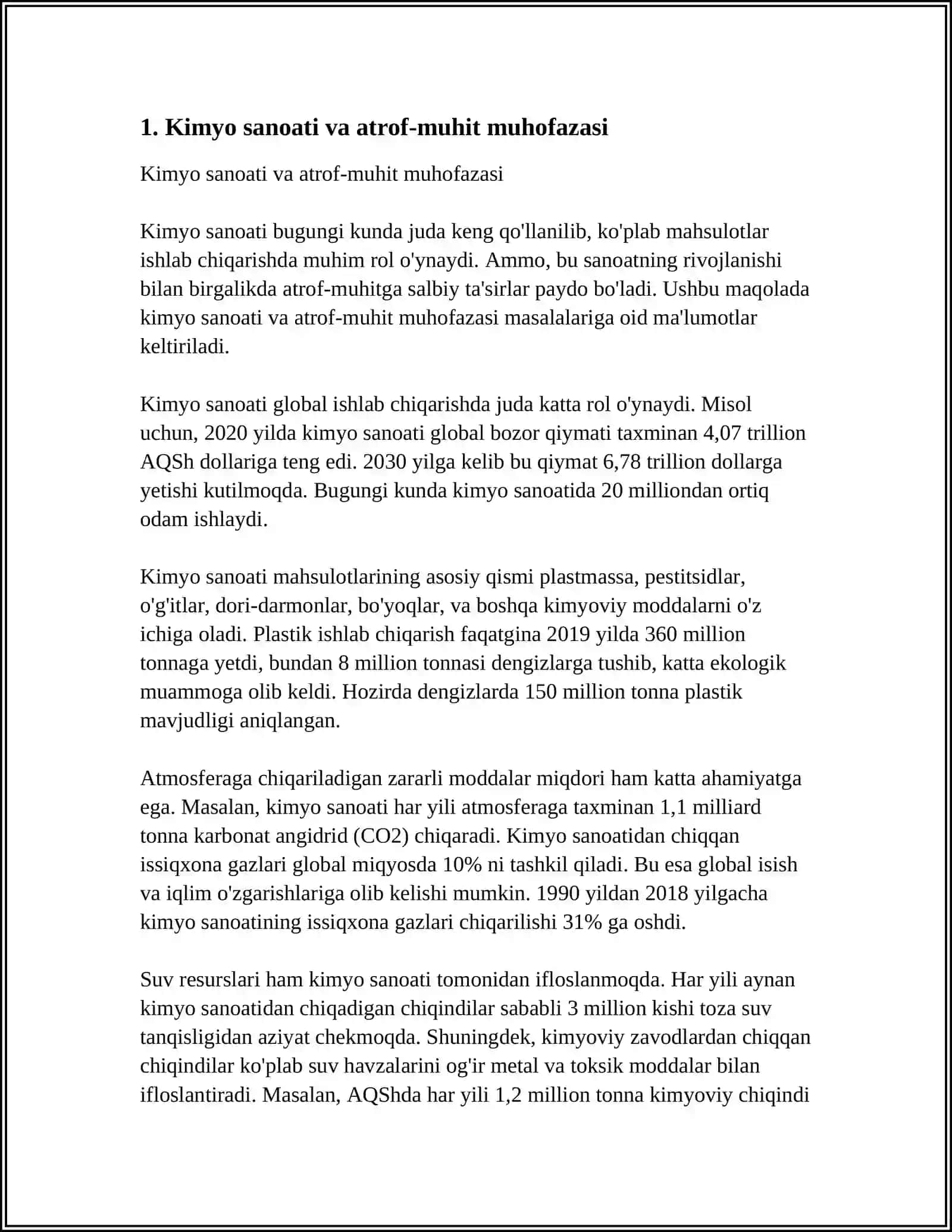 Kimyo sanoati va atrof-muhit muhofazasi 3