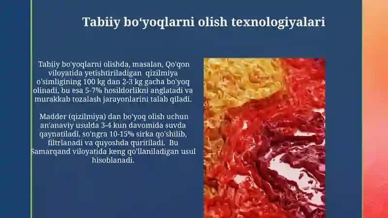 Tabiiy boʻyoqlar 3