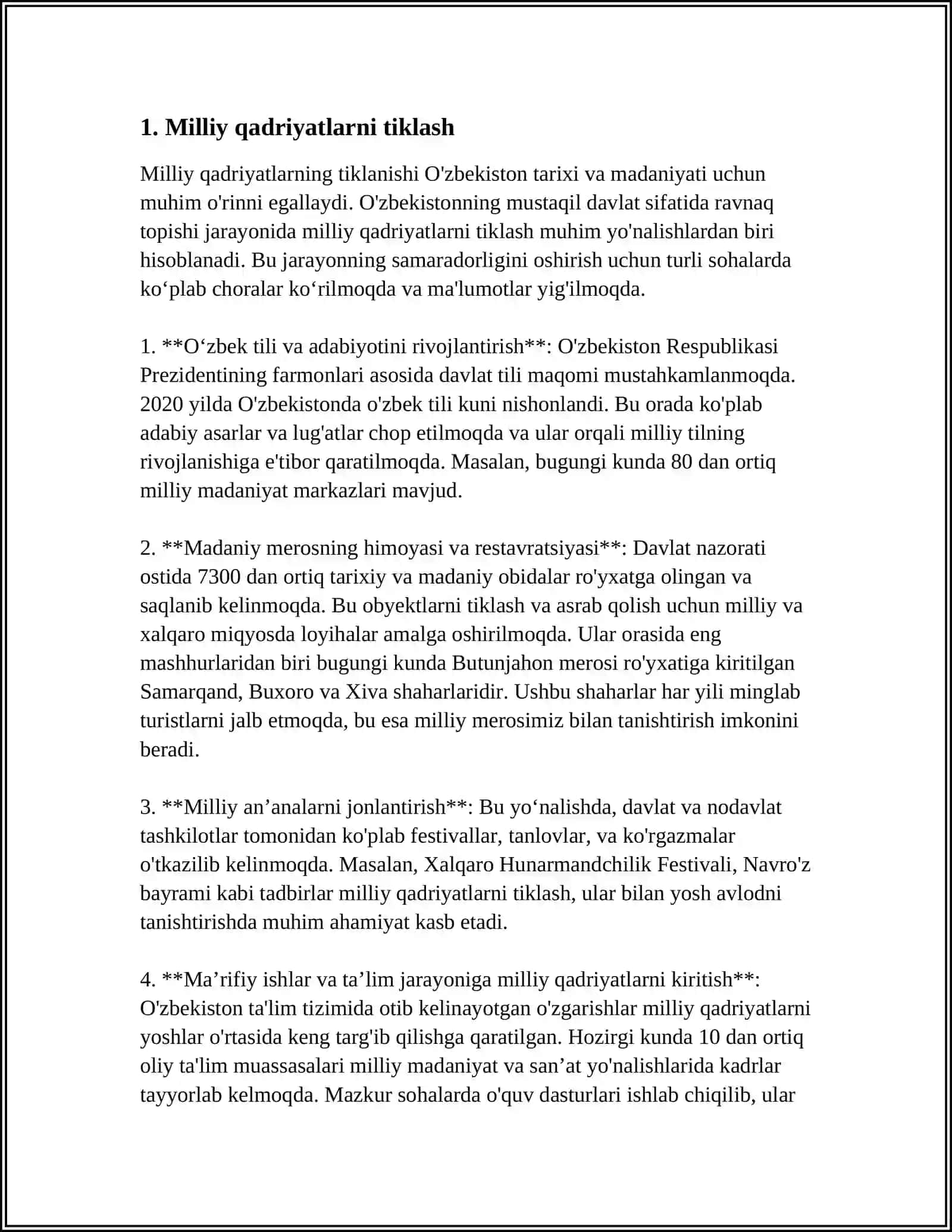 O'ZBEKISTONDA AMALGA OSHIRILAYOTGAN MA'NAVIY O'ZGARISHLAR 3