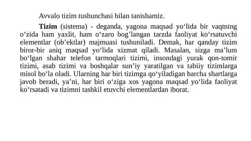 Axborot tizimlarining tushunchasi 3