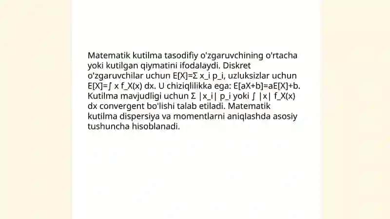 Matematik kutilma 3