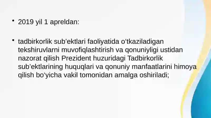 Tadbirkorlik faoliyatini himoya qilish tizimi 3