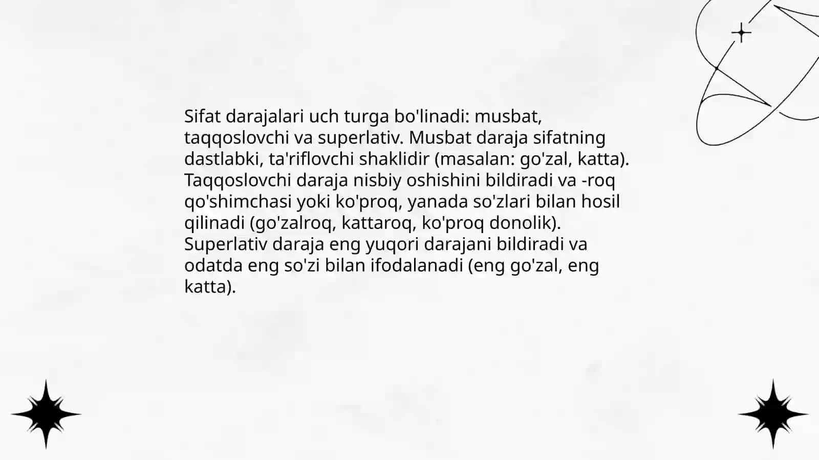Sifat darajalari 3