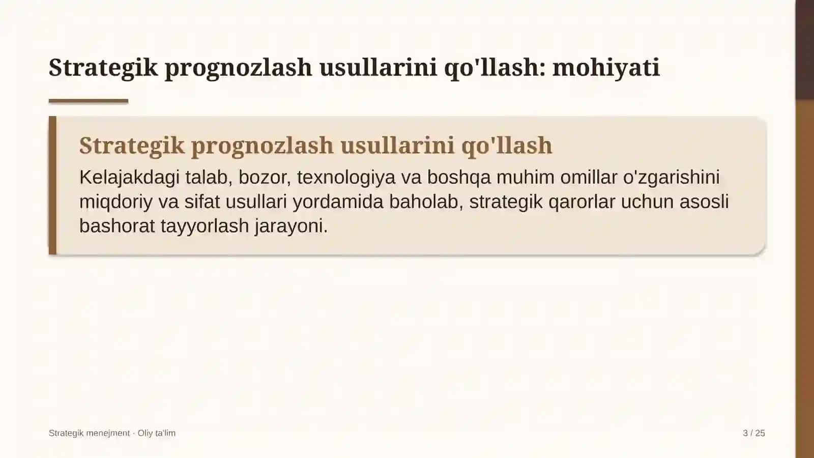 Kompyuter servis markazlarida strategik prognozlash usullarini qo'llash 3