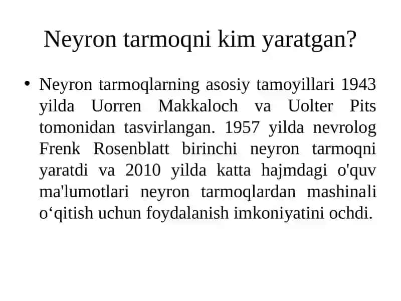 Sunʼiy neyron tarmoqlar 3