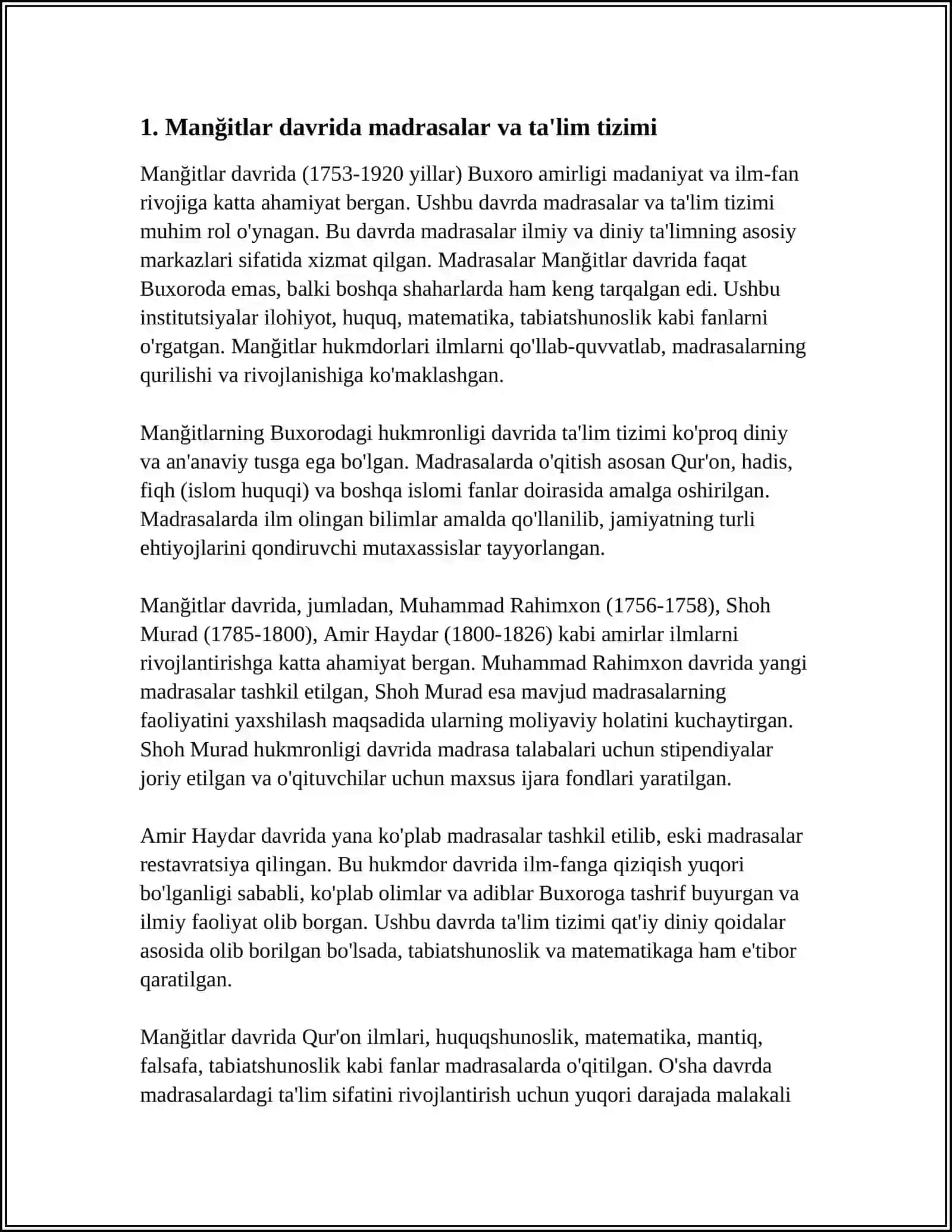 MANĞITLAR DAVRIDA ILM-FAN VA MADANIYAT 3