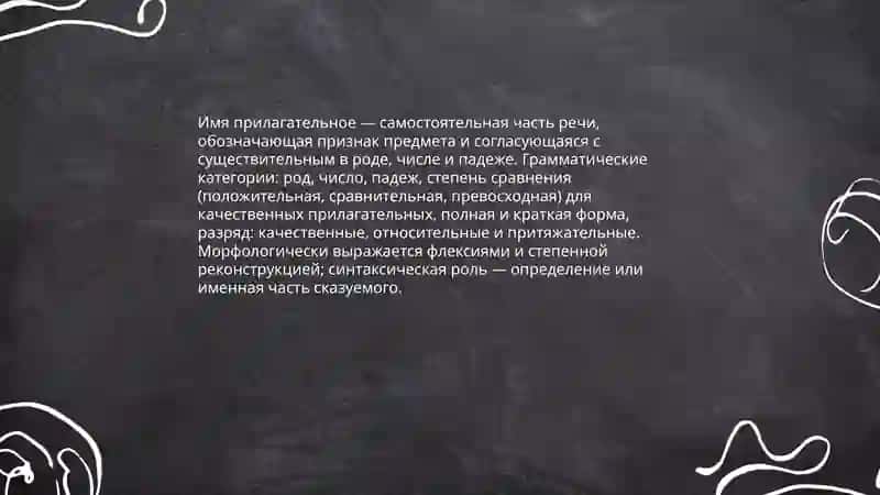 Имя прилагательное 3