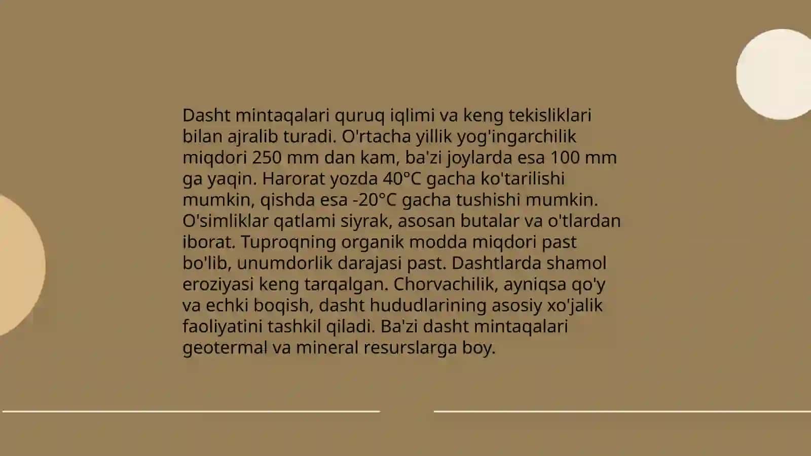 Dasht, chalachòl va chòl tuproqlar 3
