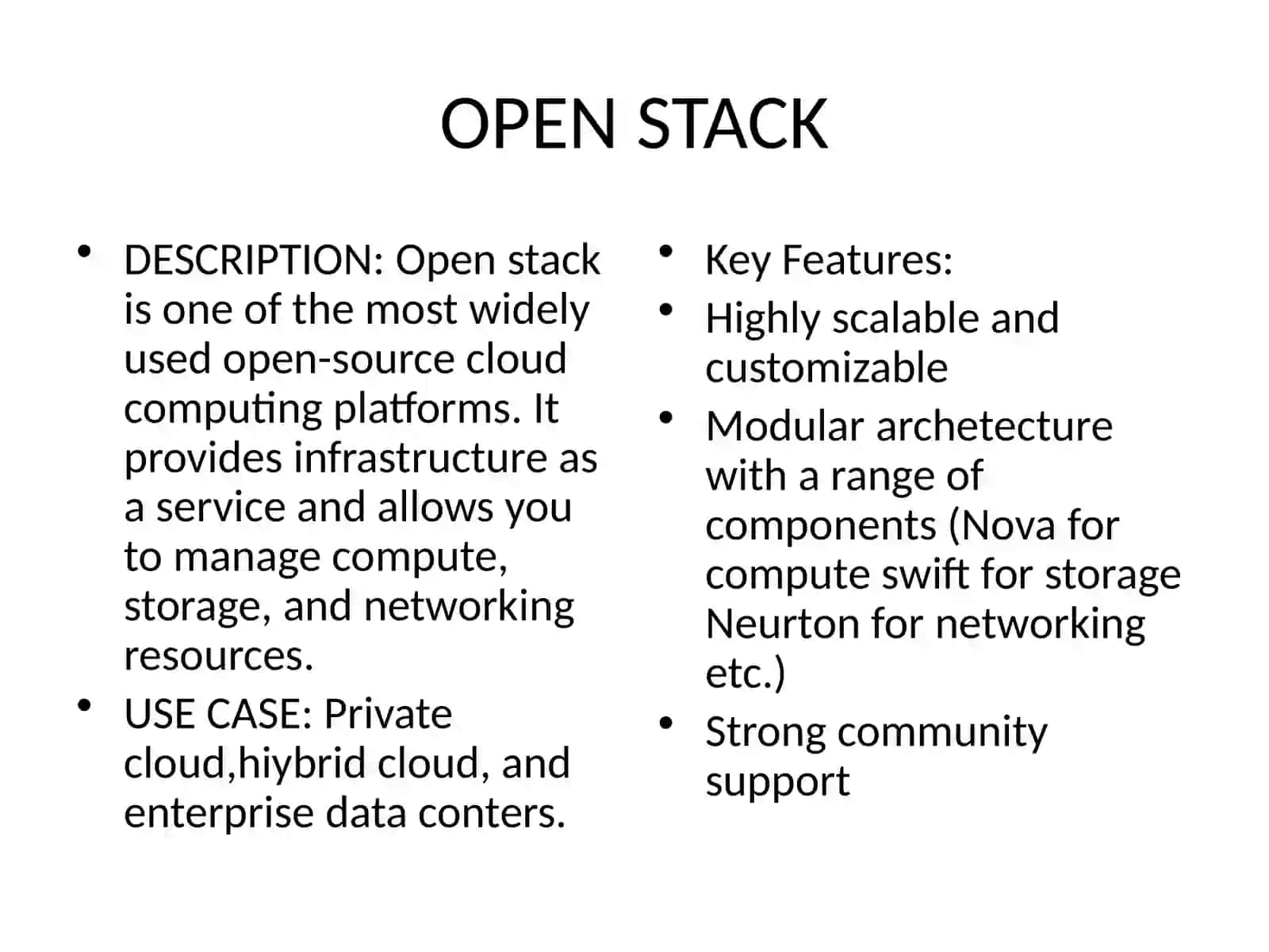 OPEN SOURCE SOFTWARE PLATFORMS FOR PRIVATE CLOUD 3