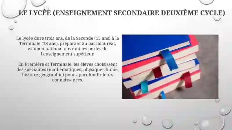 Le système éducatif de la France La Francophonie 3