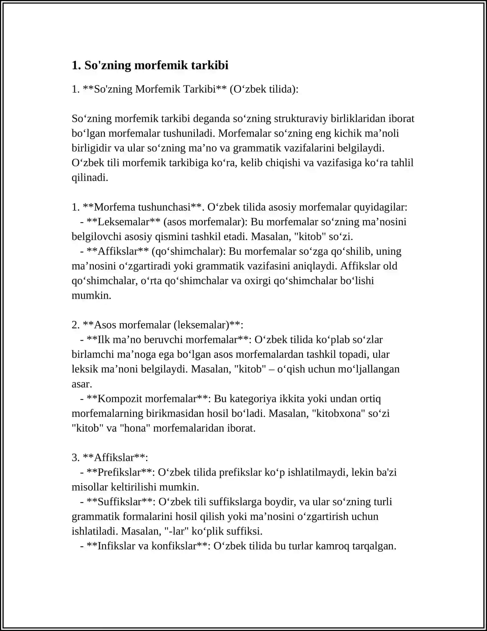 SO'ZINING MORFEMIK TARKIBI 3
