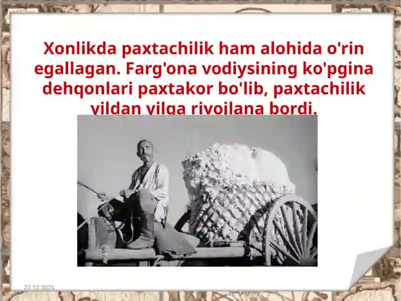 Qo'qonxonligida iqtisodiy hayot 3