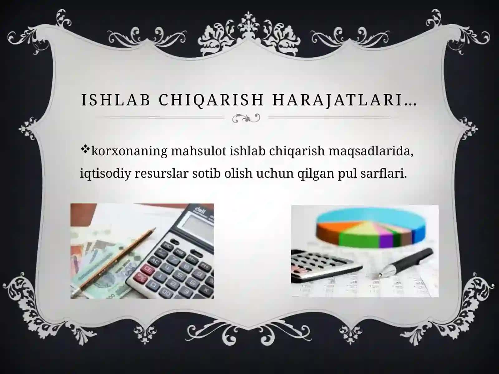 Ishlabchiqarish harajatlari 3