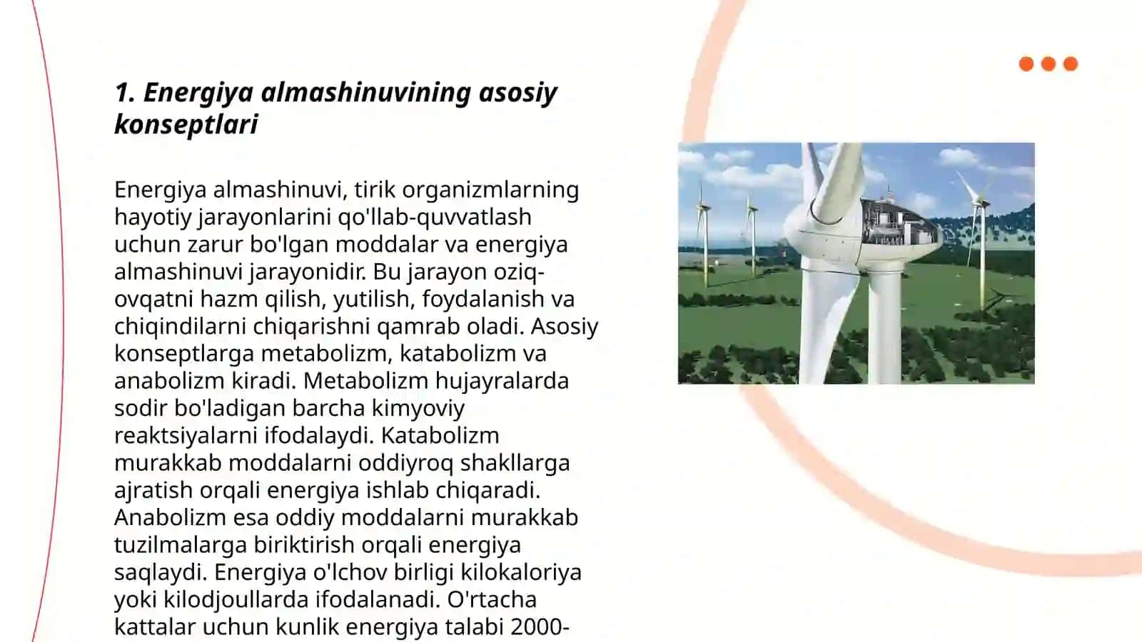 Energiya almashinuvining boshqarilishi 3