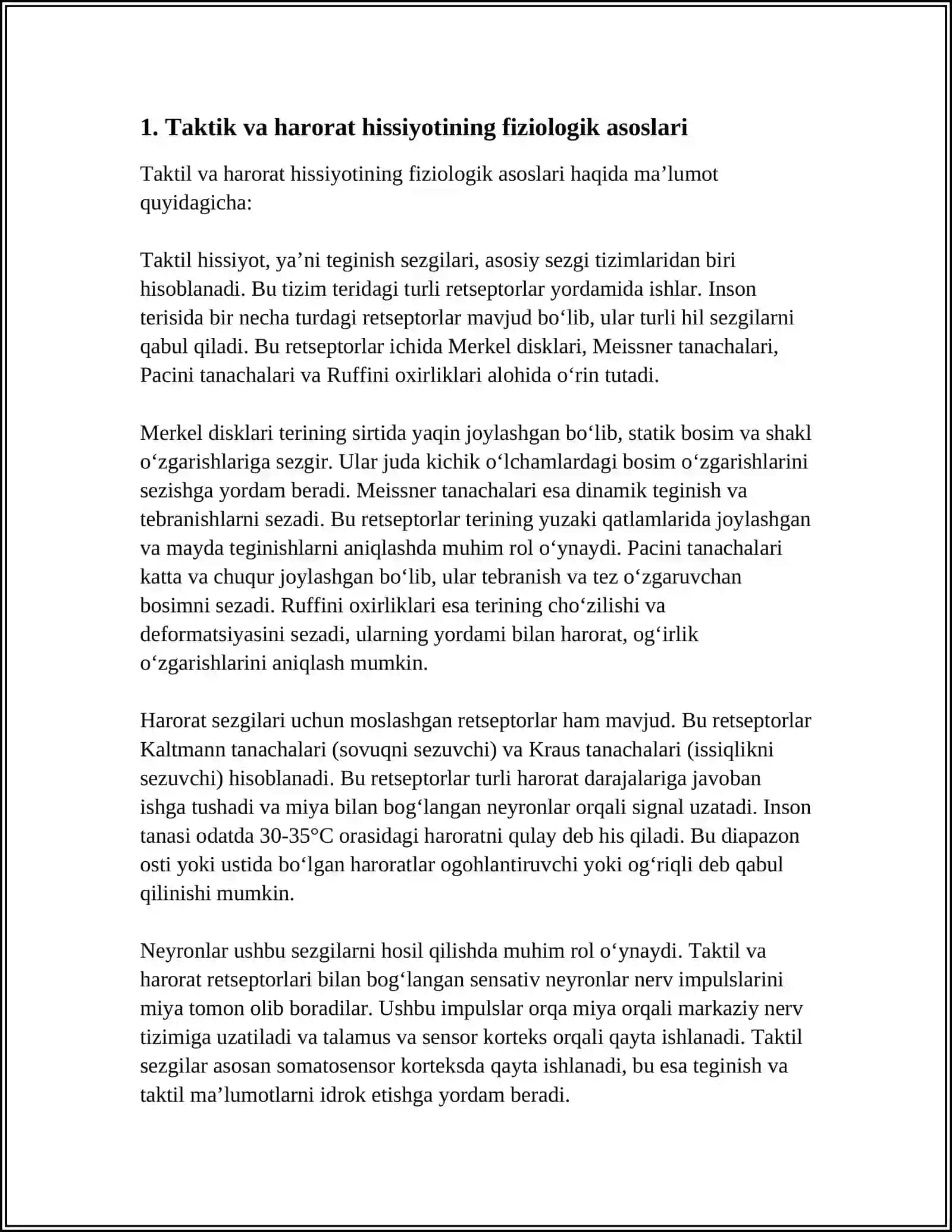 TAKTIL VA TEMPERATURA RECEPSIYASI 3
