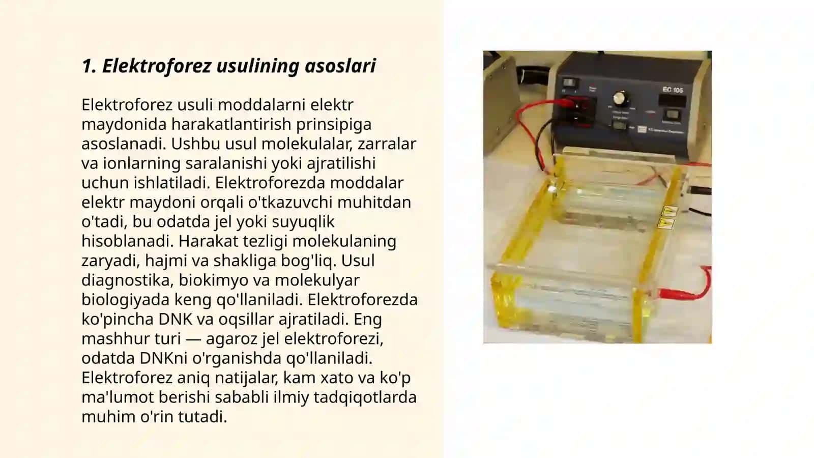 Elektroforez usuli 3
