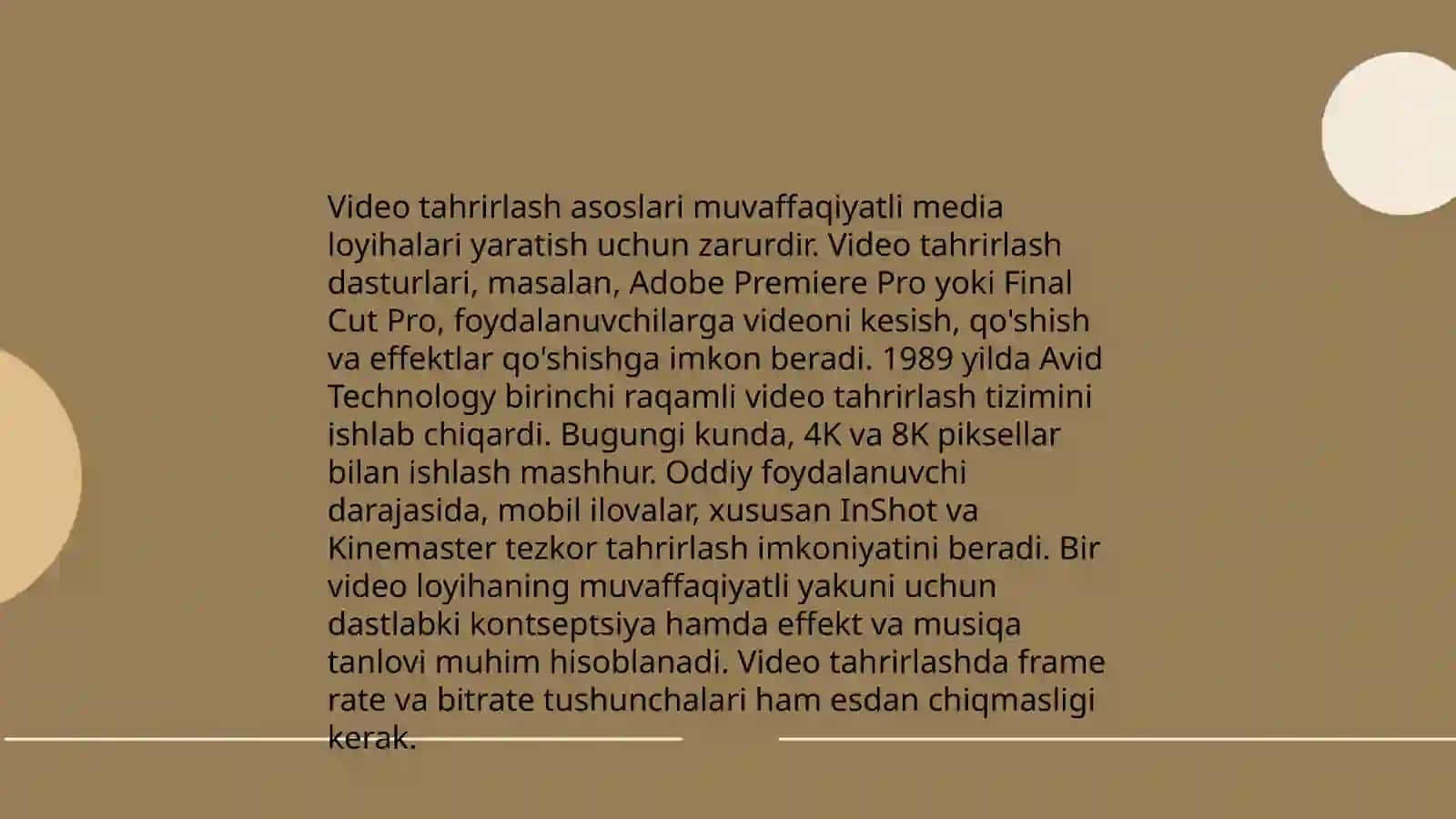 Video tahrirlash asoslari 3