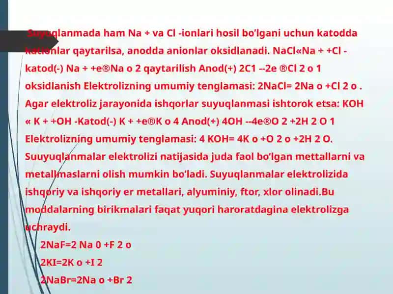 ELEKTROLIZ JARAYONLARI 3