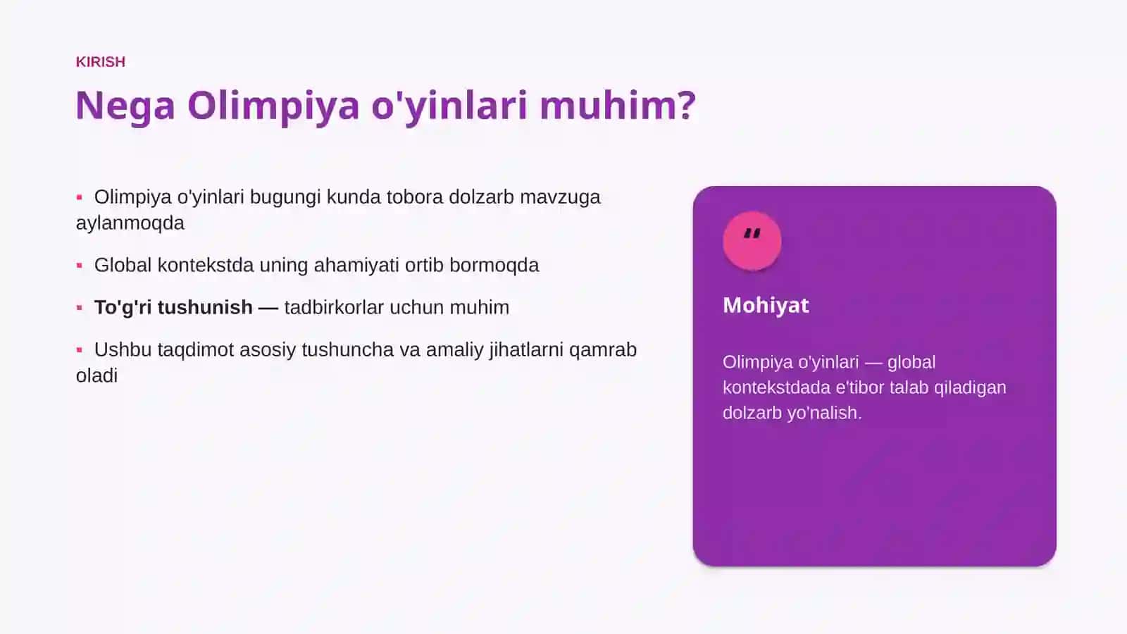 Olimpiya o'yinlari Ahamiyati va dolzarbligi 3