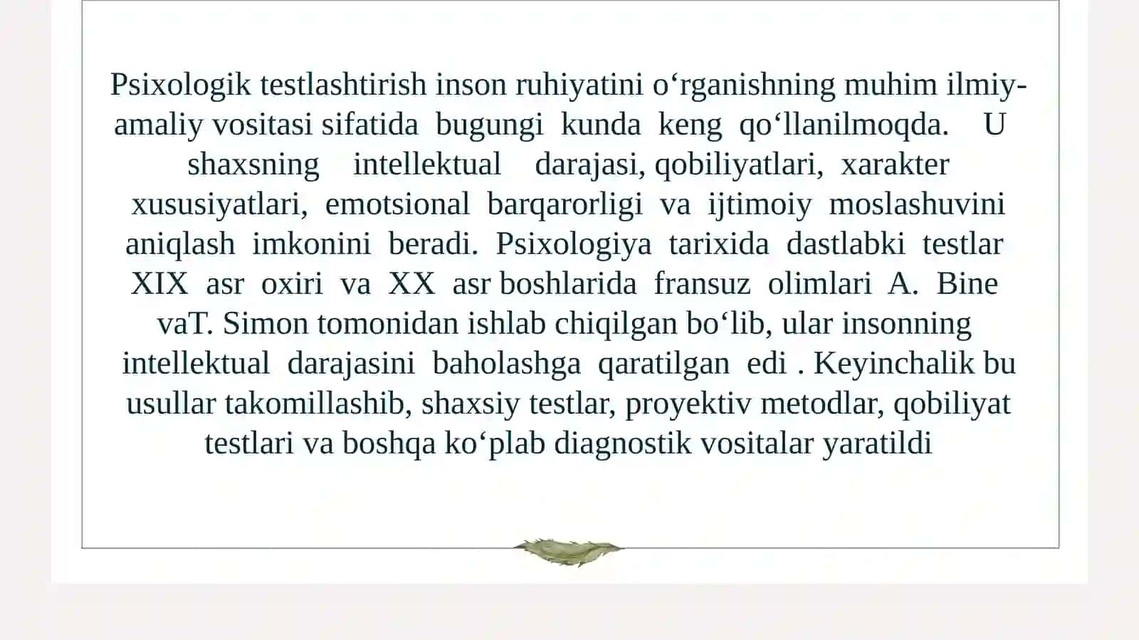 Eksperimental psixologiya fanidan taqdimot 3