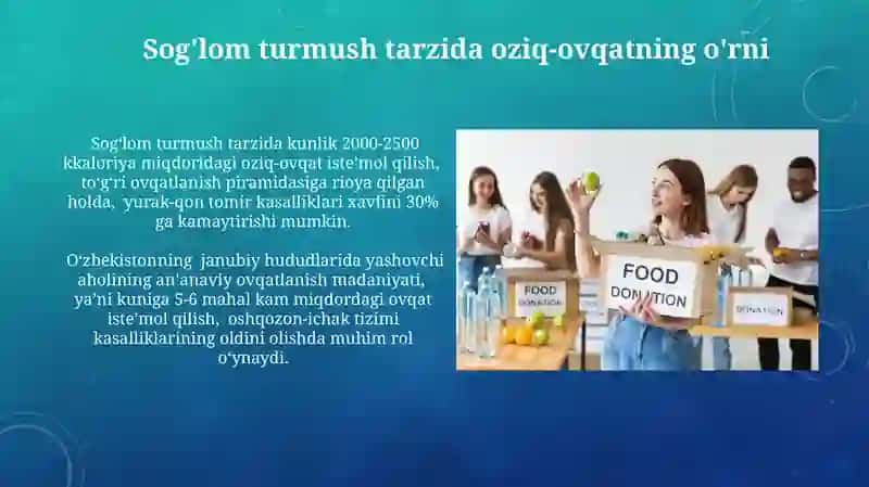 Oziq-ovqatlar va ularning ahamiyati 3